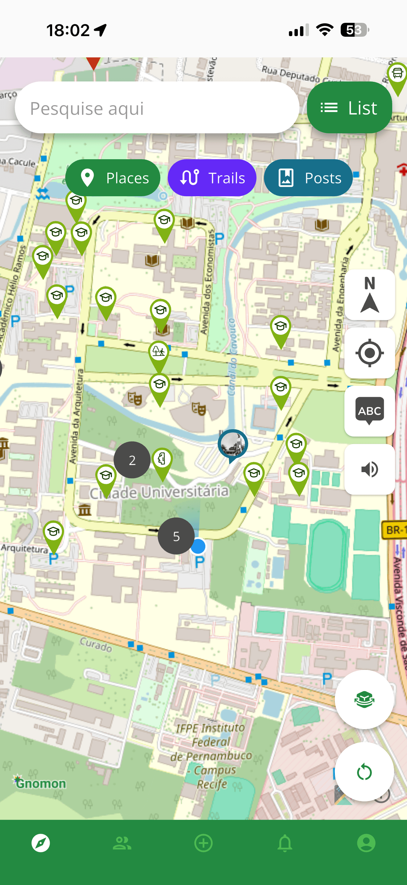 Mapa interativo